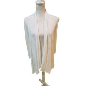 Catherine Malandrino favorites white lightweight waterfall cardigan size small